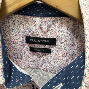 Bugatchi Pink Multi-Speckle Shaped-Fit Casual Button-Down